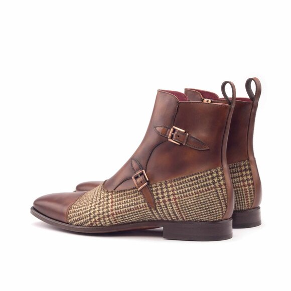Octavian Buckle Boot // Tweed Sartorial // Med Brown Painted Calf (US: 10) main image 4